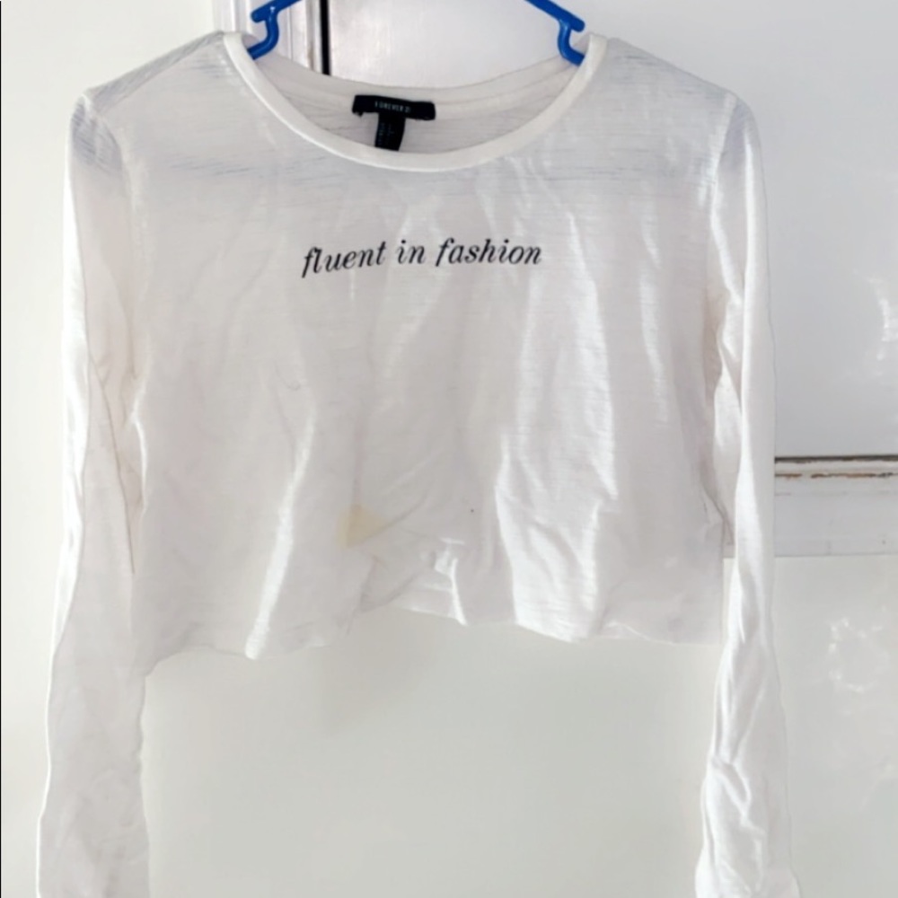 White forever 21 crop top🤩